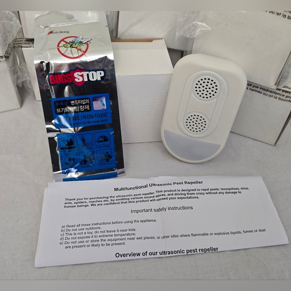 Liquid Topaz Dual Speaker Ultrasonic Pest Repellent With Nightlight & Bug Stop M